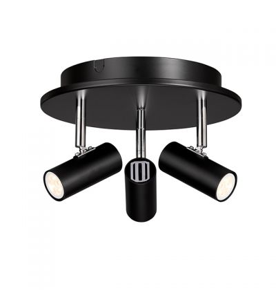 Cato LED dimbar spotlight rund 3-lampor